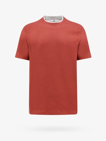 Cotton t-shirt with contrasting profiles - BRUNELLO CUCINELLI - gender_Man