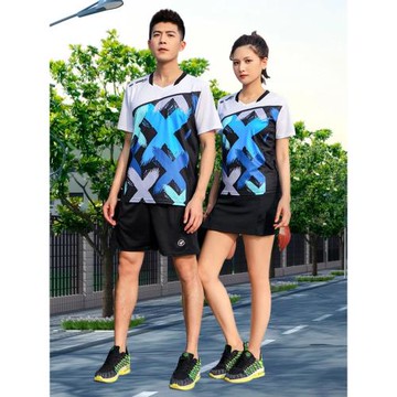 快干羽毛球服套裝男女吸收排汗速干運動比賽打乒乓球衣短褲裙短袖