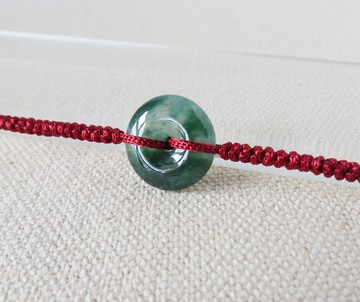 本命年【歲歲平安】冰飄花平安扣翡翠絲光編織手鍊*SW03*招財開運