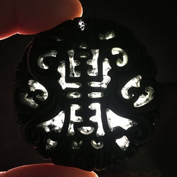 古玉老玉掛件岫玉二龍祝壽玉墜高古玉袈裟環文玩吊墜古董雜項