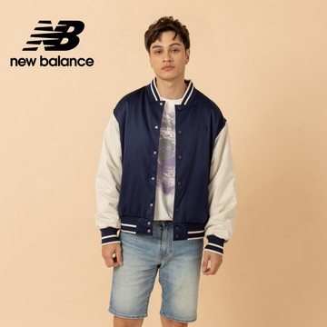 [New Balance]緞面棒球外套_男性_深藍色_MJ6102R7TNV