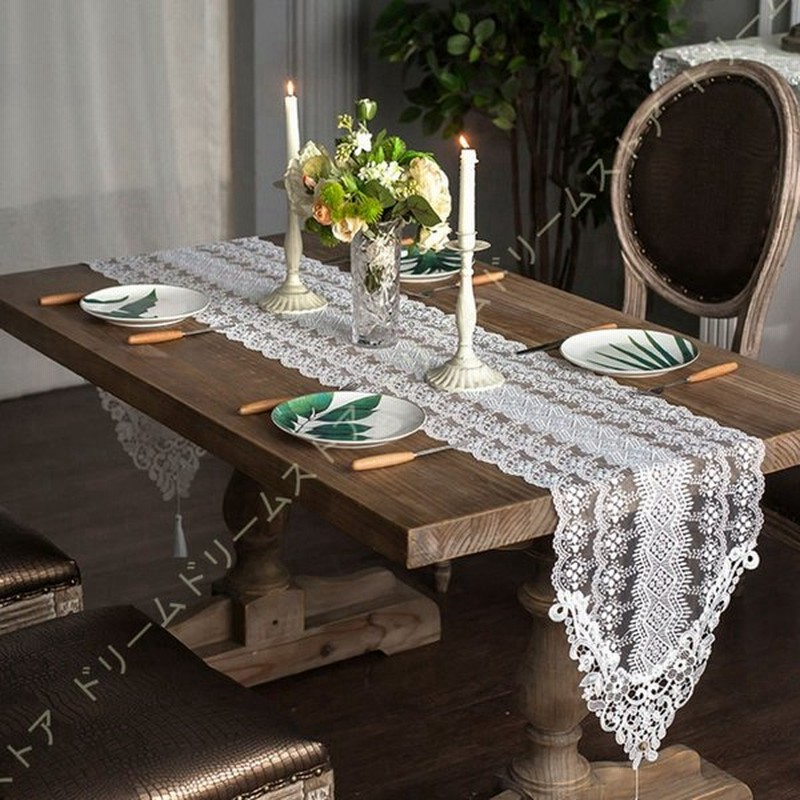 テーブルランナー 北欧 テーブルクロス レース テーブルカバー ランチョンマット 耐熱 テーブルマット おしゃれ 食卓カバー リビング 白 ホワイト インテリア 通販 Lineポイント最大0 5 Get Lineショッピング