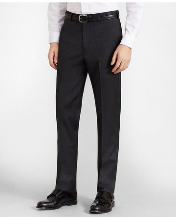 Brooks Brothers Men's Flex Milano-Fit Wool Trousers | Charcoal | Size 36 34