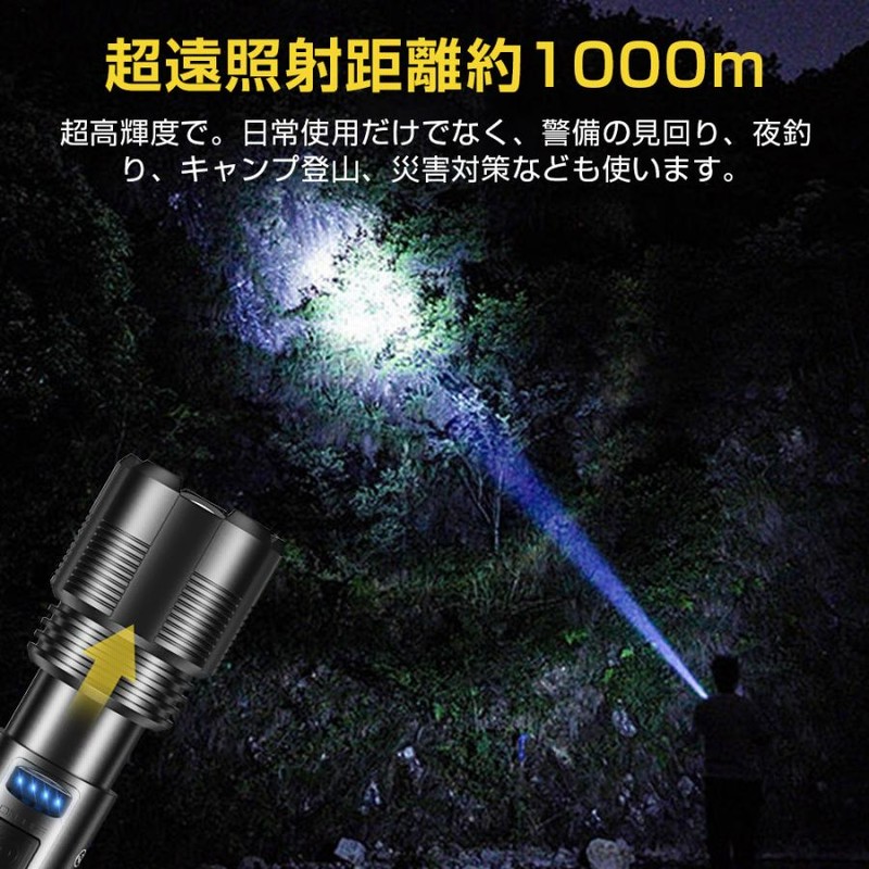 LED懐中電灯 LEDライト USB充電式 ハンディライト IPX6防水 小型 超高輝度 登山 夜釣り 作業用 フラッシュライト アウトドア Cree  PSE認証 地震防災 | LINEショッピング