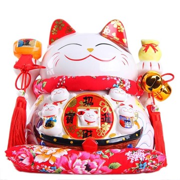 招財貓擺件開業超大號陶瓷儲蓄罐 店鋪居家辦公創意禮品饋贈佳品 年終特惠