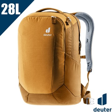 【Deuter】可調式 Giga 28L 減震透氣電腦夾層後背包(可放15吋筆電)_3812321 棕黃