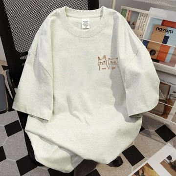 100%純棉上衣 寬鬆顯瘦上衣 原宿風上衣 情侶裝 綠色衣服 上衣拼色上衣 寬鬆上衣 美式復古 無性別穿搭 個性上衣 i