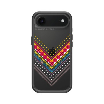 iPhone Air Mod NX -邊框背蓋組合 (相機按鈕) 黑 - 花生騷 WasangShow - 2020虹彩布裙圖騰