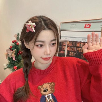 【Gulicc】古莉可 聖誕 飾品 耶誕 星星 髮夾(聖誕節 髮飾 頭飾 一字夾 瀏海夾 側邊夾 情人節 母親節 七夕 生日禮物)