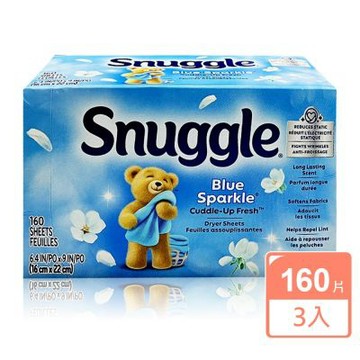 Snuggle 衣物柔軟片-160片-3入組