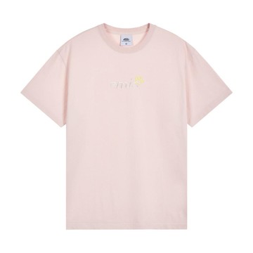 韓國 emis LETTERING LOGO T-SHIRT 字母刺繡寬鬆短袖T恤 粉紅色PINK