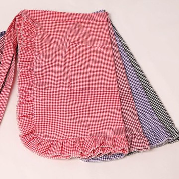 夏天圍裙女夏季純棉柔軟漂亮薄款透氣工作服家用廚房時尚半身圍腰