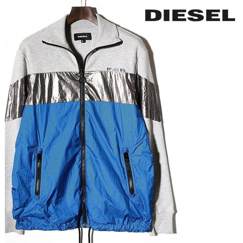 ディーゼル Diesel スウェットジャケット メンズ シャカシャカナイロン切替 ミクスチャーデザイン ジップアップ S Gila 通販 Lineポイント最大0 5 Get Lineショッピング