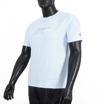Asics 男 T恤 運動上衣 休閒短袖 涼感 水藍 亞版 [2031F005-402]