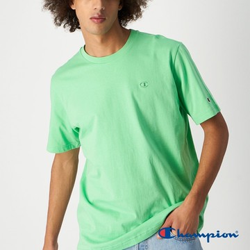 Champion 官方直營-男款 簡約刺繡LOGO短袖TEE(綠)