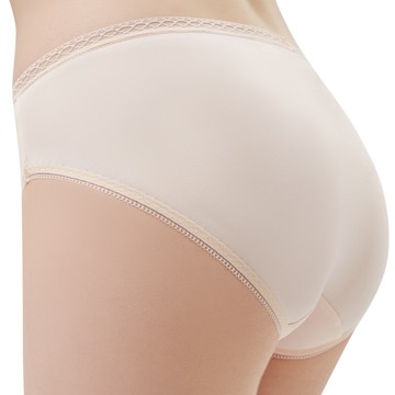 SWEAR 思薇爾 Tour-Dry系列M-XXL素面中腰三角內褲(粉柑色)