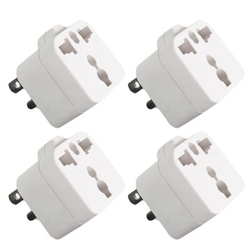 【威電】4入組CB1005世界轉萬用型 轉3插 插頭(加拿大.美國.台灣)