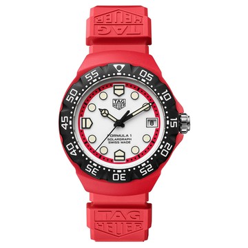 TAG HEUER 豪雅 F1系列Solargraph太陽能石英腕表(WBY1161.8086)x紅橡膠x38mm