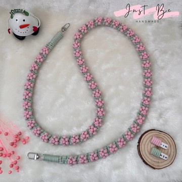 滿版貓咪肉球固定式手機背帶 手機掛繩 背帶 手工編織 可客製化