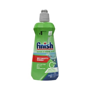 洗碗機洗劑 FINISH 零添加洗碗機光潔劑 400ml (平輸/潤乾劑/碗盤光亮/去水漬)