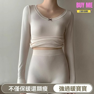 【輕感發熱塑形】羊毛套裝 保暖套裝 美體套裝 發熱內衣 塑身衣 高彈無痕 微壓提臀收腹 親膚保暖 韓社綿羊毛 冬季打底必備