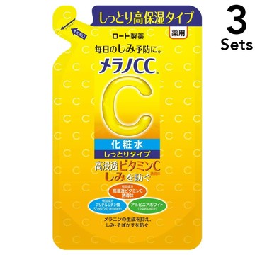 [ 3 件入組]樂敦製藥Melano CC藥用淡斑對策化妝化妝水保濕型 補充裝 170mL