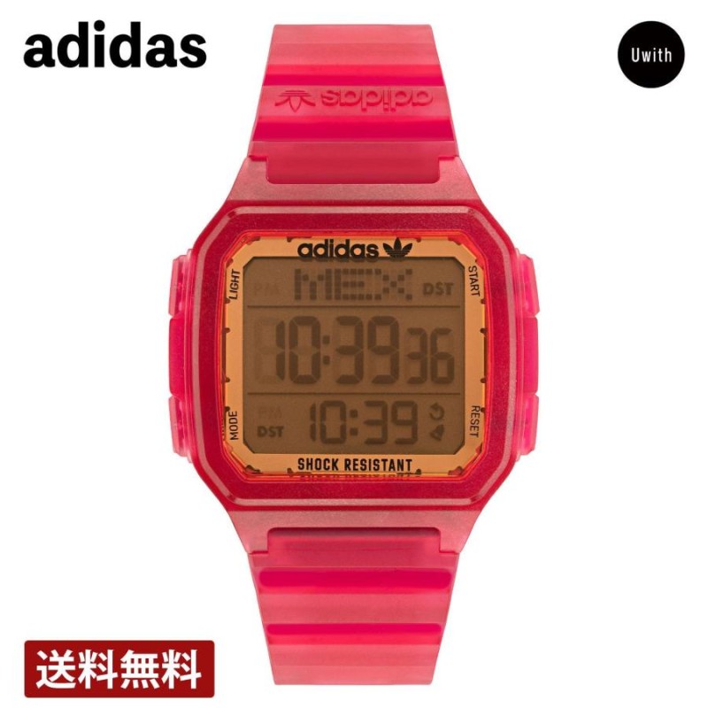 adidas 赤色 ストア 腕時計