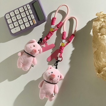 ⭐臺灣出貨⭐呆滯豬豬手機掛飾可愛吊豬掛繩ccd包掛裝飾相機手腕短款手繩少女