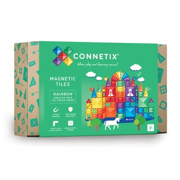【Connetix】彩虹磁力積木-進階創意組(102pc)