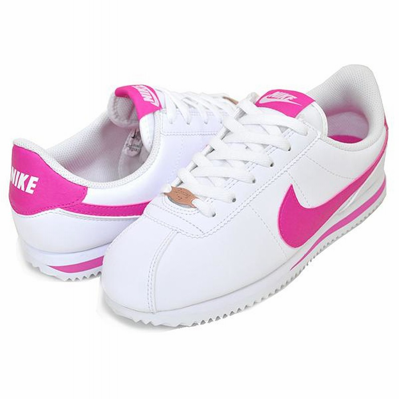 NIKE CORTEZ BASIC SL(GS) white/pink prime 904764-109 ナイキ