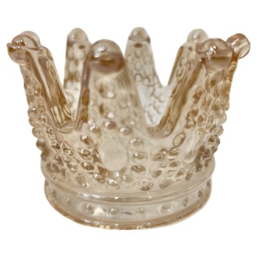 水晶玻璃美妝蛋收納台  琥珀金  1組