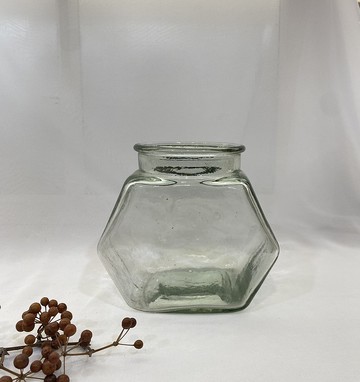 【好日戀物】德國帶回復古六角玻璃造型糖果瓶罐收納儲物罐