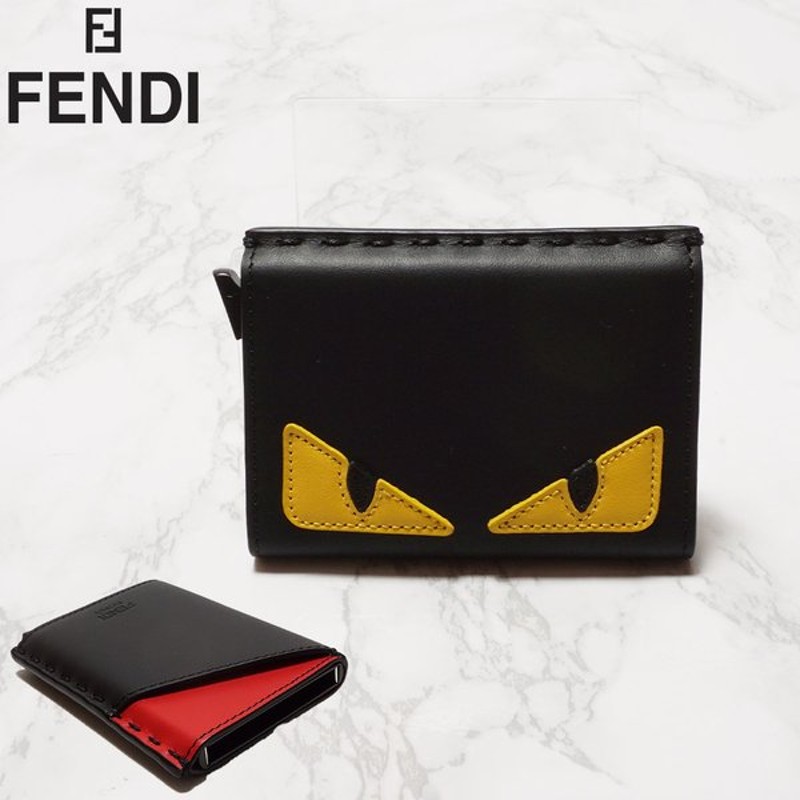 ⭐️美品 FENDI バグズ モンスター カードケース レザー ブラック 玄関