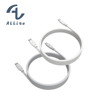 1.5 M 液態矽膠充電線｜USB-C to USB-C 冷霧灰