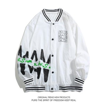 夏季超薄防曬衣男款防紫外線速干外套美式潮流棒球服休閑運動夾克