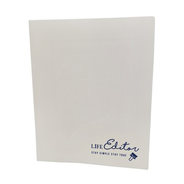 SEASON 四季紙品 細版 18K 26孔PP夾  白色  1本