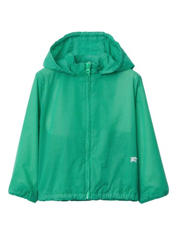 Burberry Kids - hooded mesh jacket - kids - Polyamide/Polyurethane/Polyester - 10 - Green