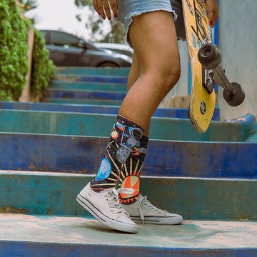 FLIPPOS潮流機能壓力襪 翻轉襪【Space Camp(Day) 小太空人】