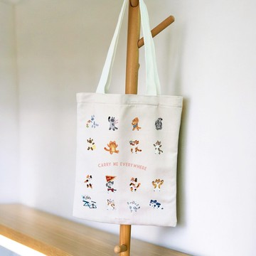 汪喵帆布袋/ tote bag 自家原創插畫