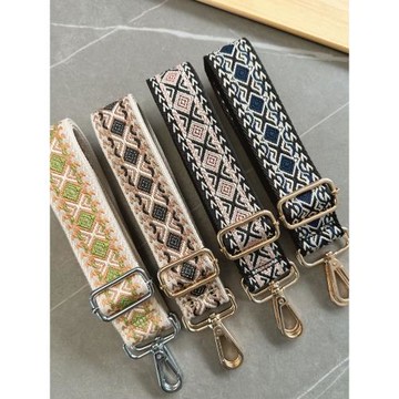 菱格紋寬包帶配件斜挎背包替換帶子潮尼龍帆布刺繡包背帶女可調節