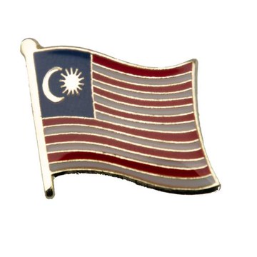 【A-ONE】Malaysia 馬來西亞 國旗紀念別針 國徽胸徽 遊學出國 國家胸徽 國旗配飾 國家徽章 愛國