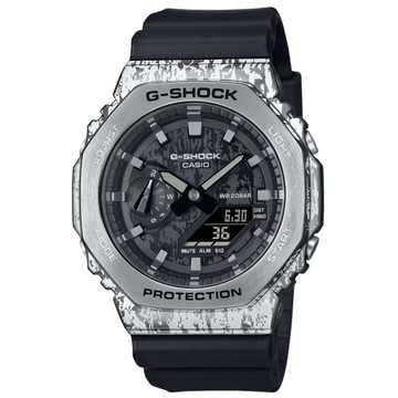 CASIO卡西歐 G-SHOCK 八角錶殼 油漬搖滾 多功能雙顯腕錶 44.4mm / GM-2100GC-1A