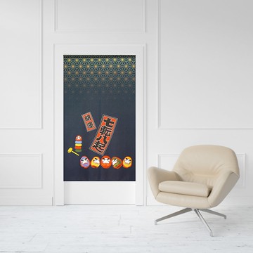 日本製コスモ長門簾達摩七福神幸運藍