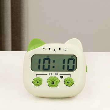 快速出貨🧊貓咪款LED鬧鐘 可愛電子鐘 時鐘 定時鬧鐘 電子時鐘 鏡面鬧鐘 大聲鬧鐘 強力叫醒鬧鐘 鬧鐘 床頭鬧鐘