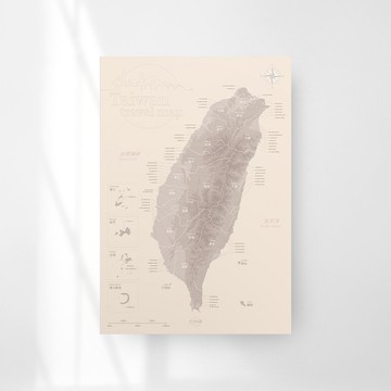 台灣旅遊地圖海報-來場台灣美景探索之旅吧