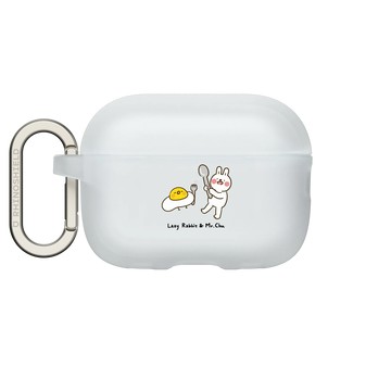 AirPods Pro 2 AirPods Case 透明 - 懶散兔與啾先生 Lazy Rabbit and Mr.Chu - 荷包蛋