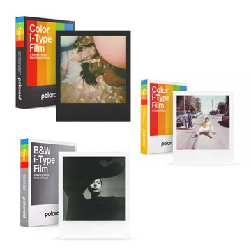 Polaroid i-Type系列相紙 三盒組(彩色白框+彩色黑框+黑白色白框)