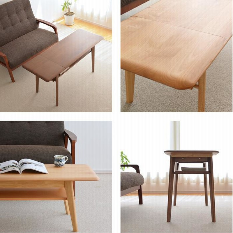 リビングテーブル Rst60 高さ60cm 幅120cm 天板拡張式 ハイ