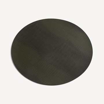 純色素雅 38cm 壓紋圓形餐墊│綠│單品
