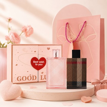 ⚡快速出貨｜【BURBERRY】 經典香氛一次收集(100mlX2)-粉紅風格+LONDON 倫敦 附愛心禮盒蝴蝶結禮袋